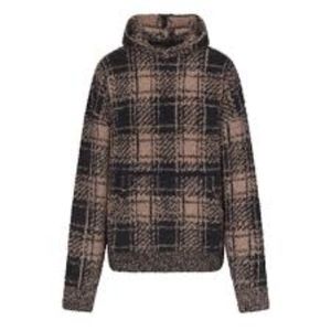 14. NWT SKIMS COZY KNIT UNISEX HOODIE IN PLAID
